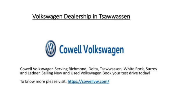 Volkswagen Dealership in Tsawwassen