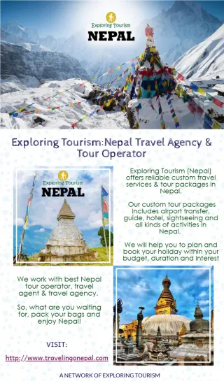 Exploring Tourism:Nepal Travel Agency & Tour Operator - slide 1
