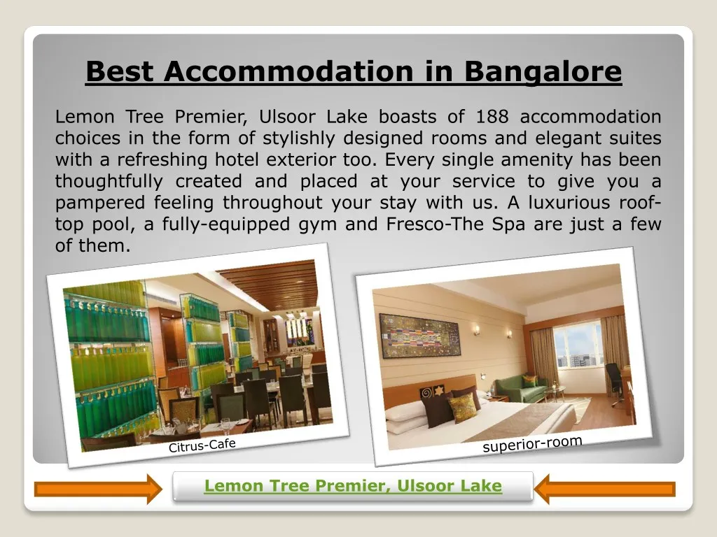 best accommodation in bangalore