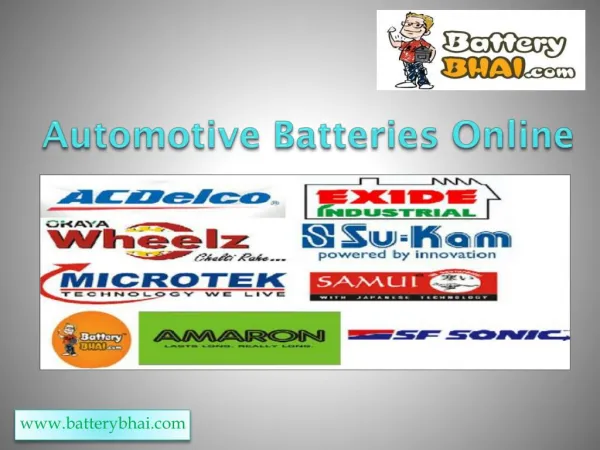 Buy Car Battery, Inverter Battery Online at Best Prices