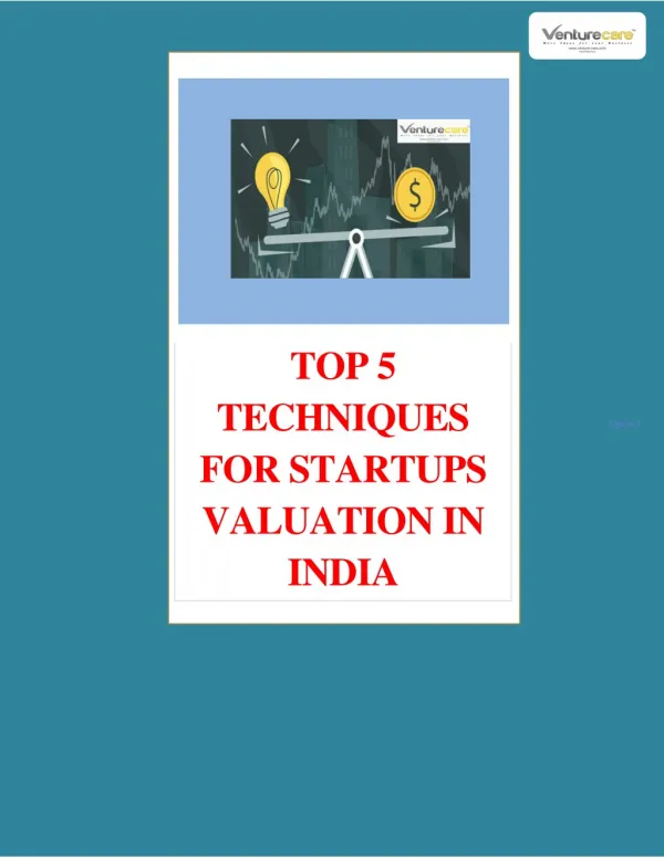 TOP 5 TECHNIQUES FOR STARTUPS VALUATION IN INDIA|professional business valuation in pune Maharashtra