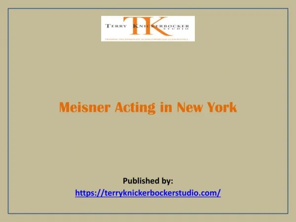 Meisner Acting in New York