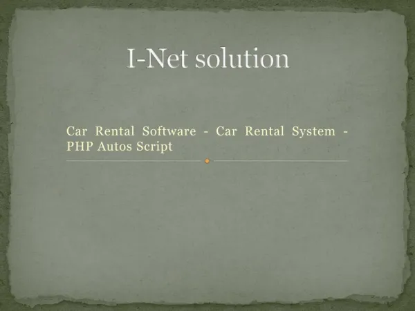 Car Rental Software- Car Rental System