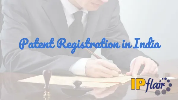 Patent Registration Process In India