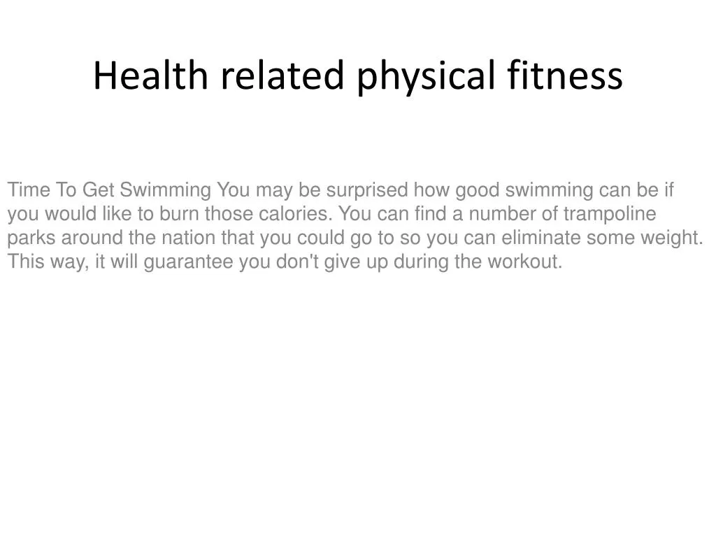 health related physical fitness