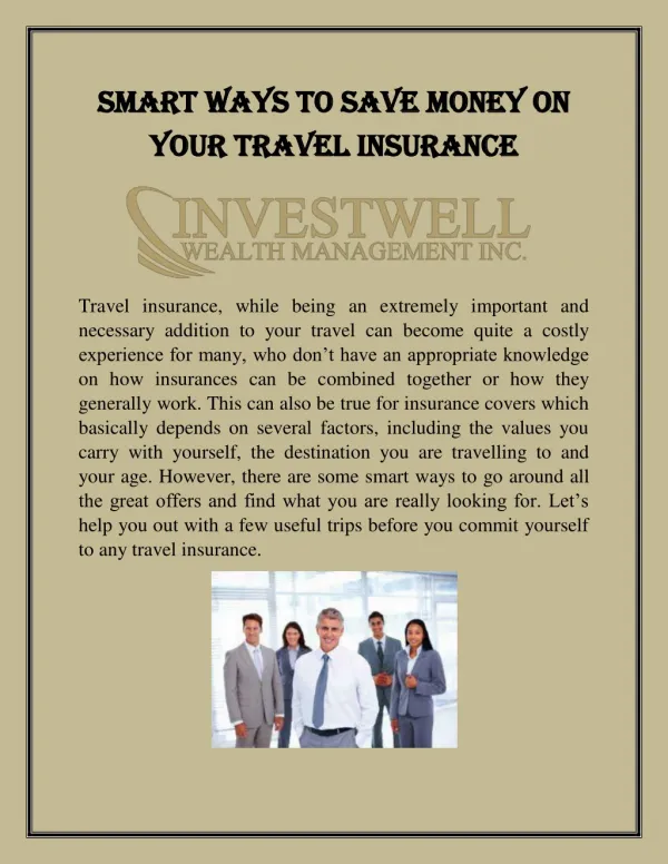 Smart ways to save money on your travel insurance
