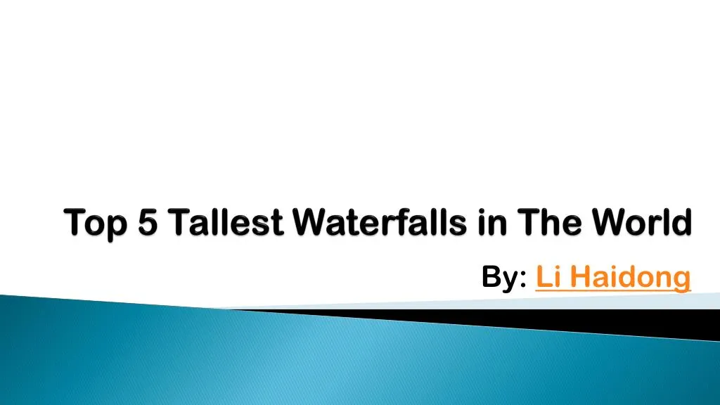 top 5 tallest waterfalls in the world