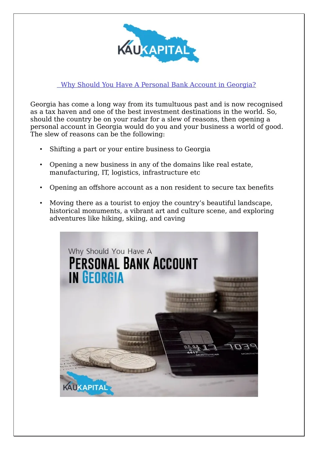 why should you have a personal bank account
