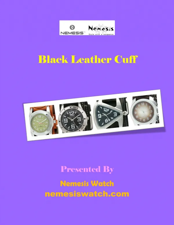 Black leather cuff