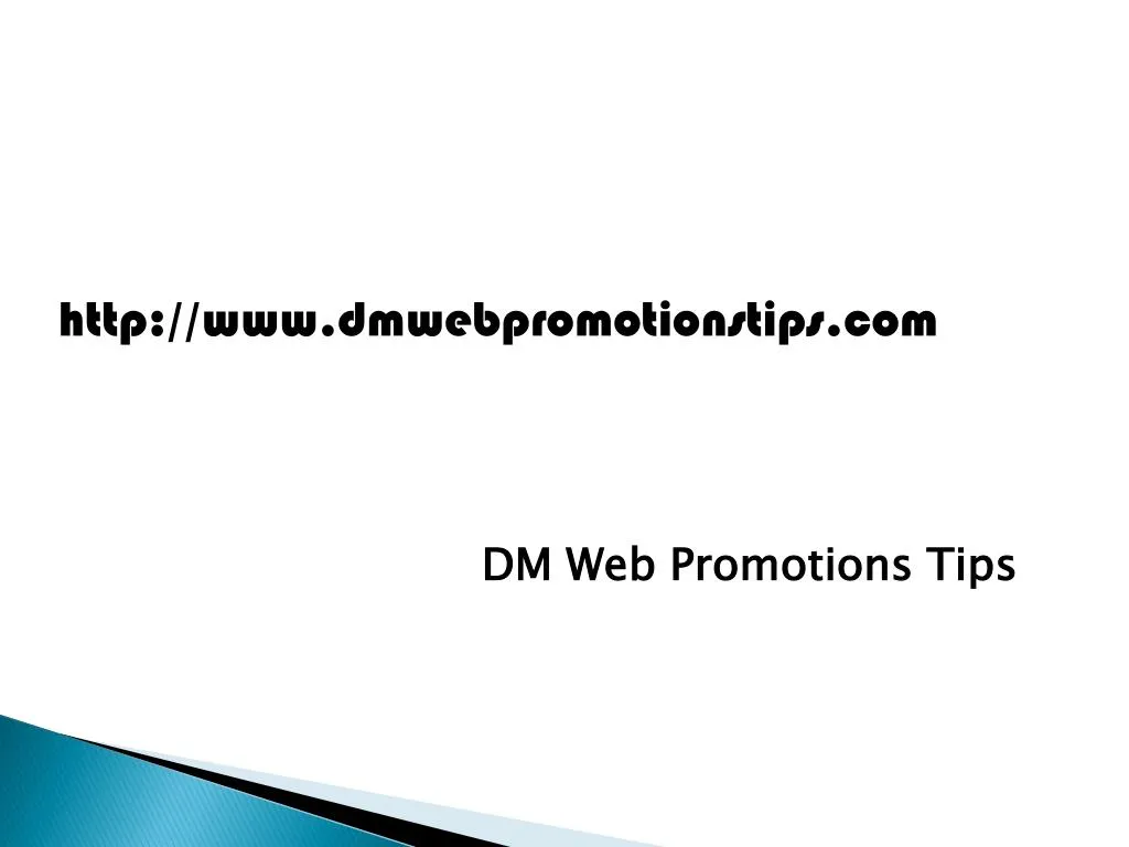 http www dmwebpromotionstips com