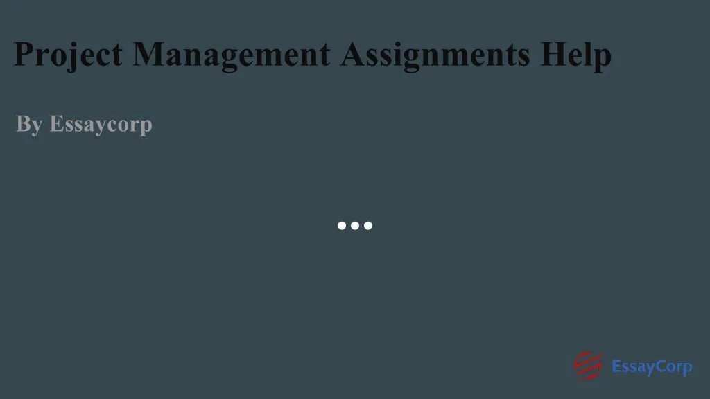 project management assignments help
