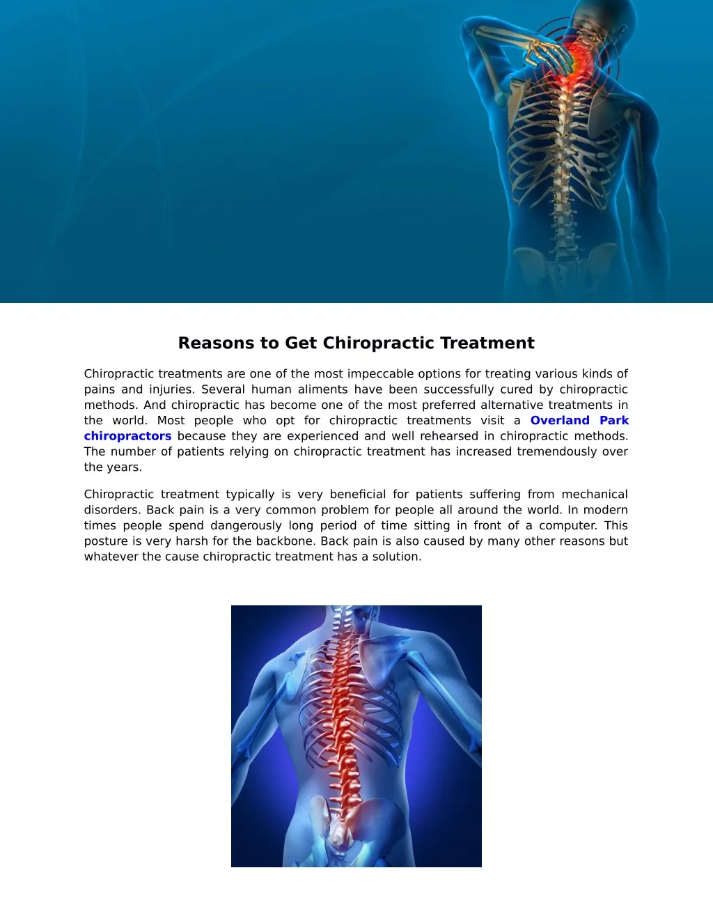 reasons to get chiropractic treatment