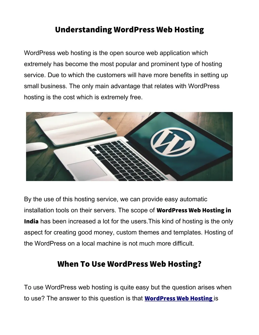 understanding wordpress web hosting