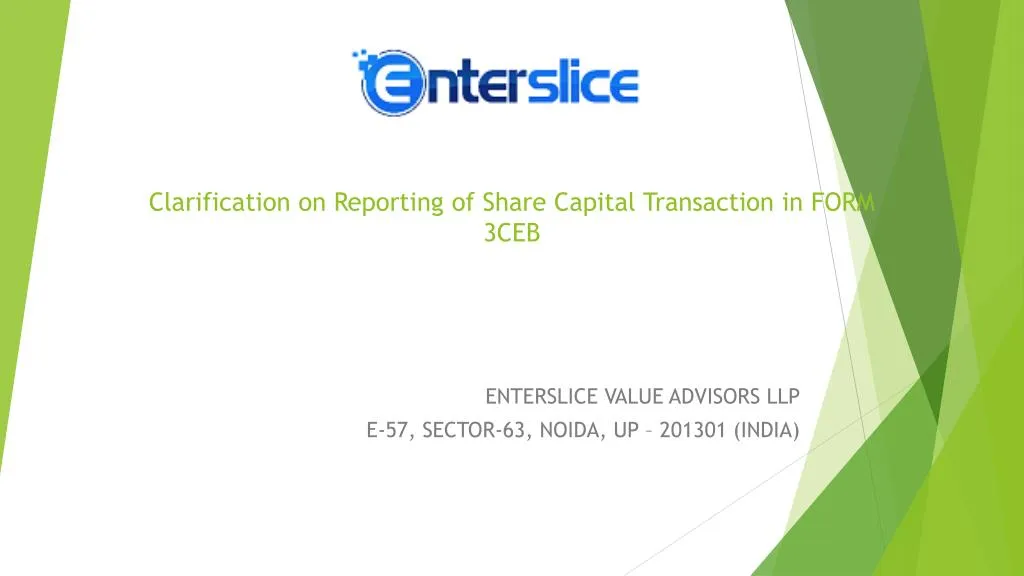 clarification on reporting of share capital transaction in form 3ceb