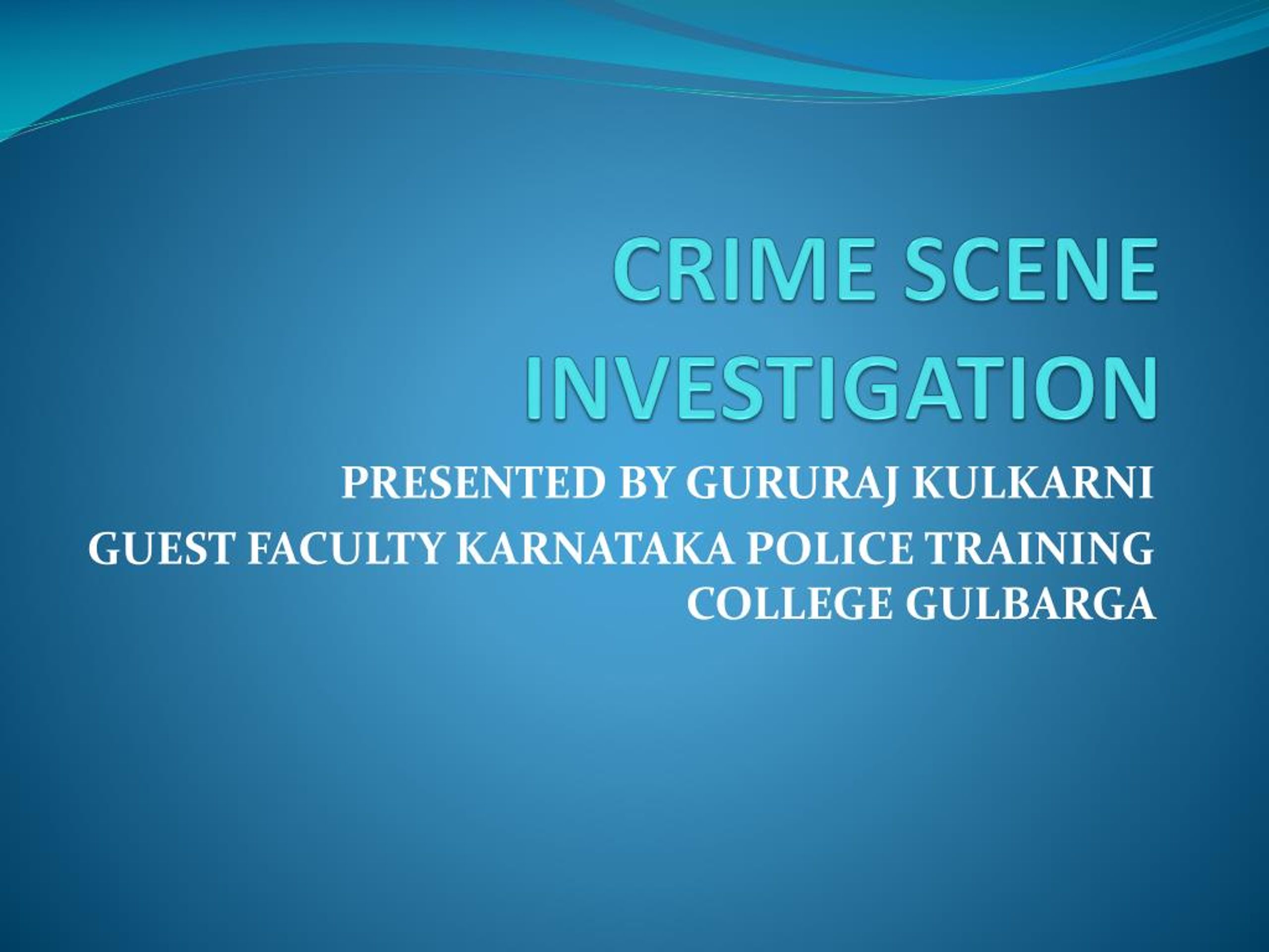 PPT - crime scene investigation PowerPoint Presentation, free download ...