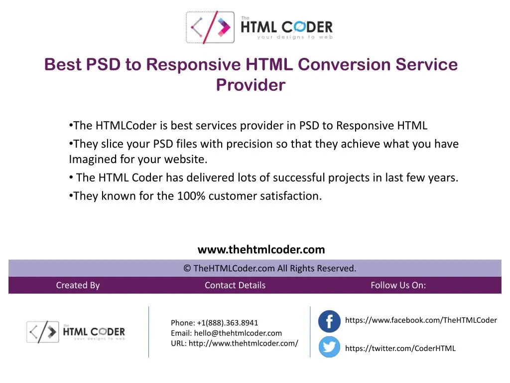 best psd to responsive html conversion service