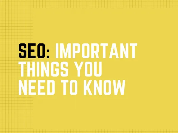 SEO: Important Things You Need to Know