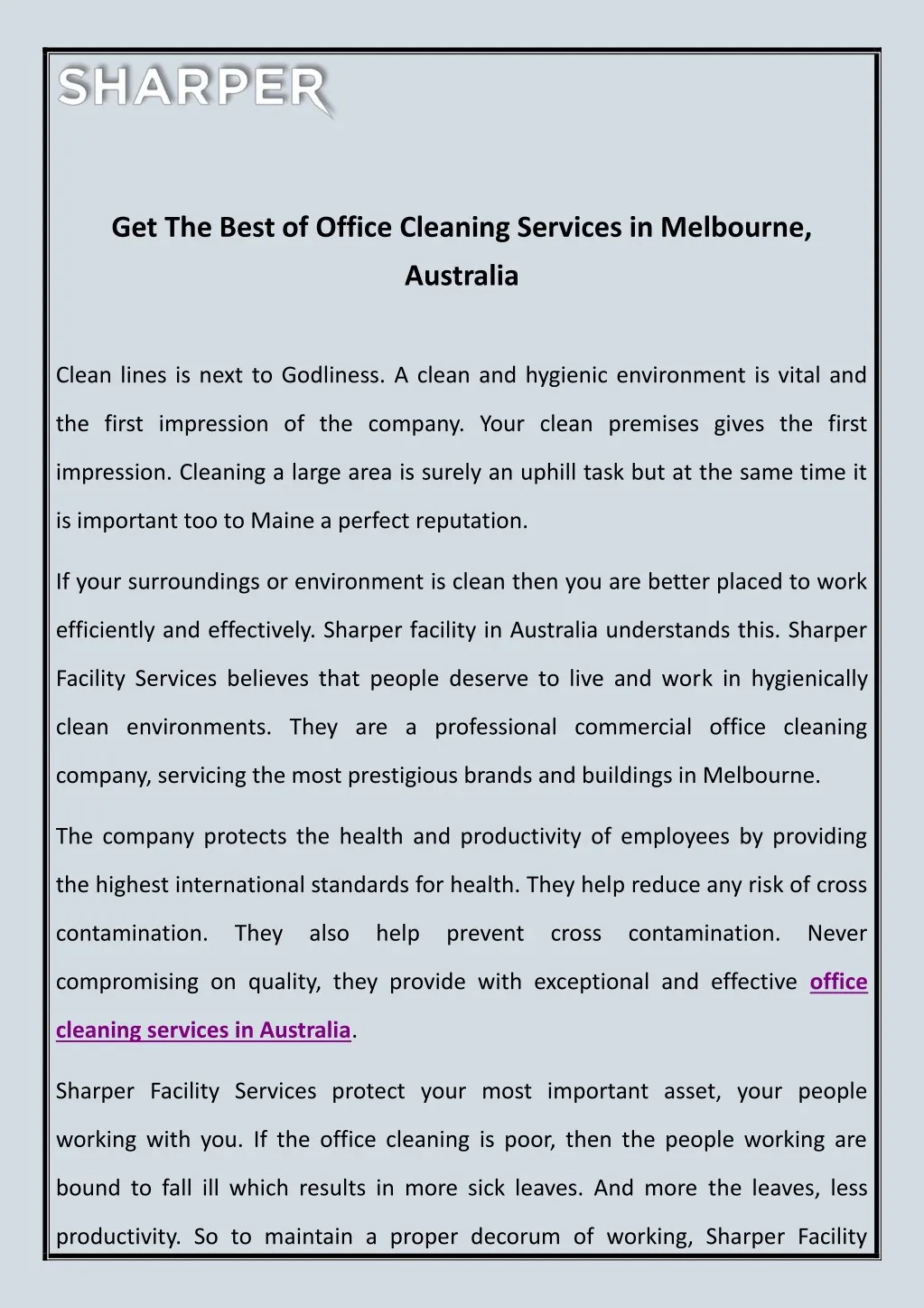 get the best of office cleaning services
