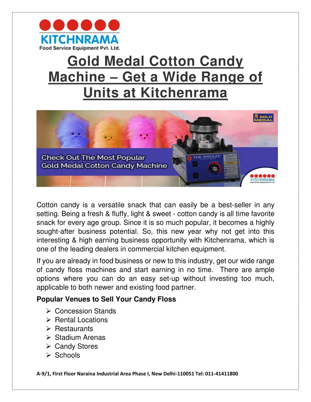 gold medal cotton candy machine get a wide range