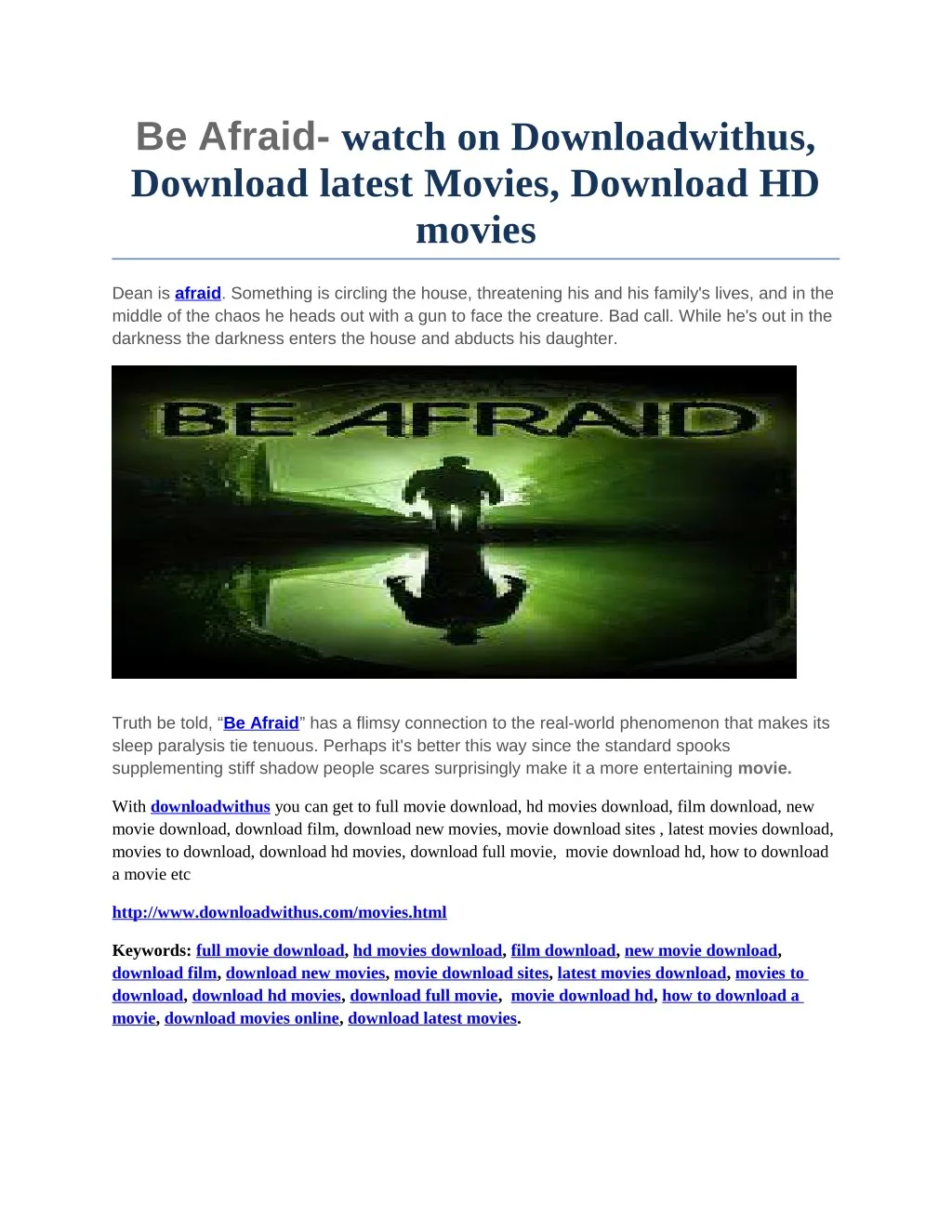 be afraid watch on downloadwithus download latest