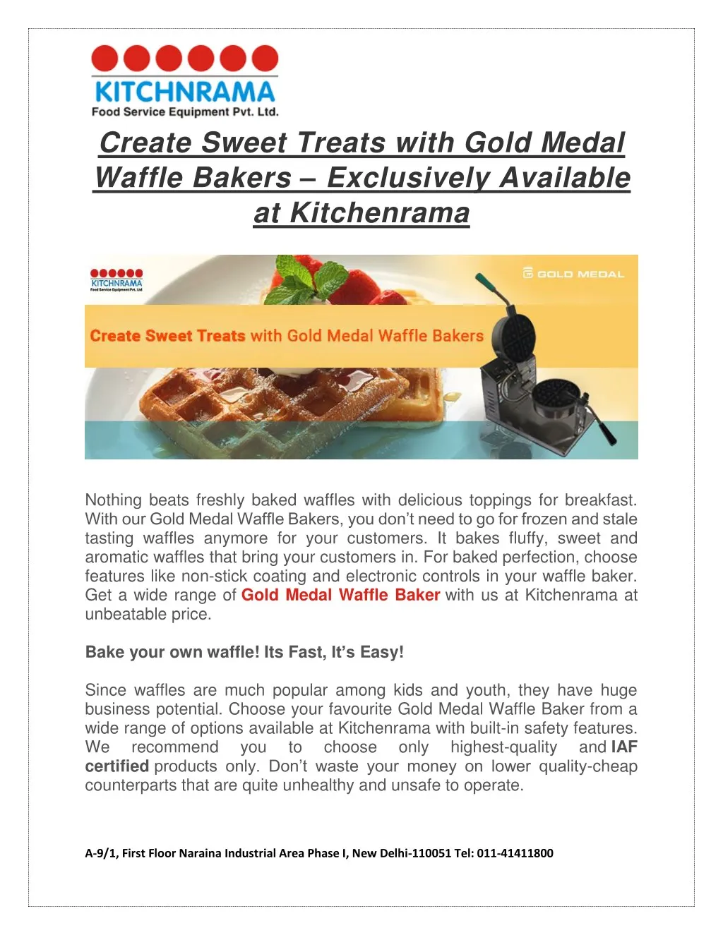 create sweet treats with gold medal waffle bakers