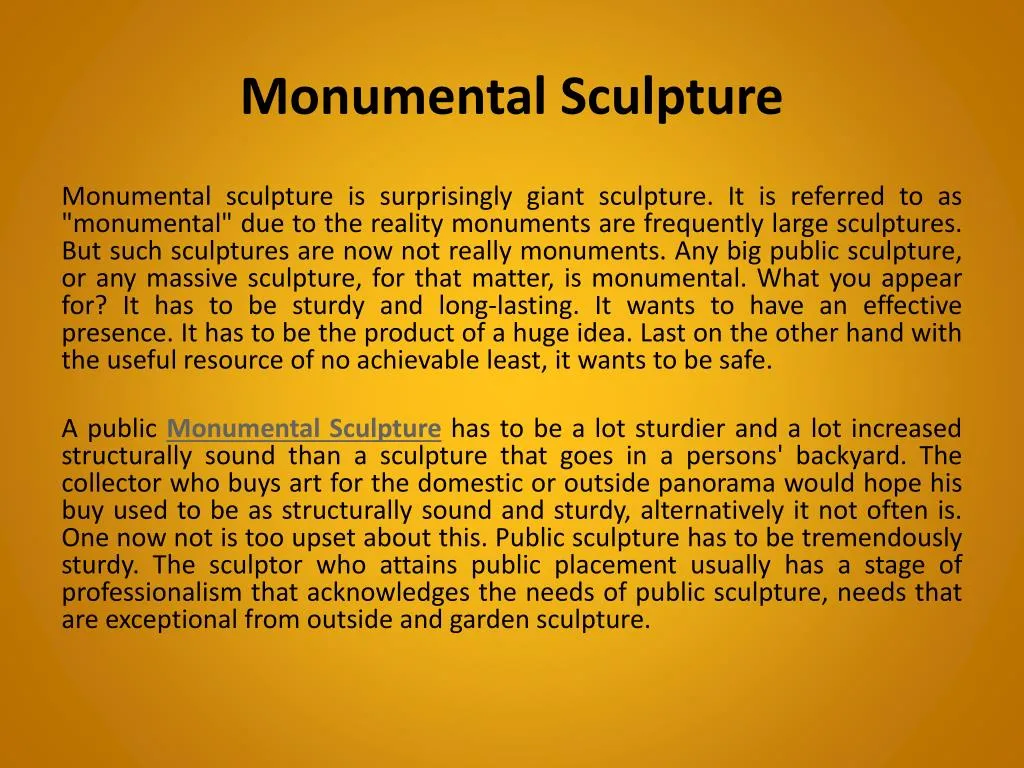 monumental sculpture