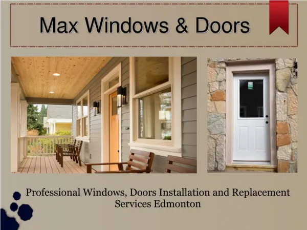 Windows and Doors Service Edmonton