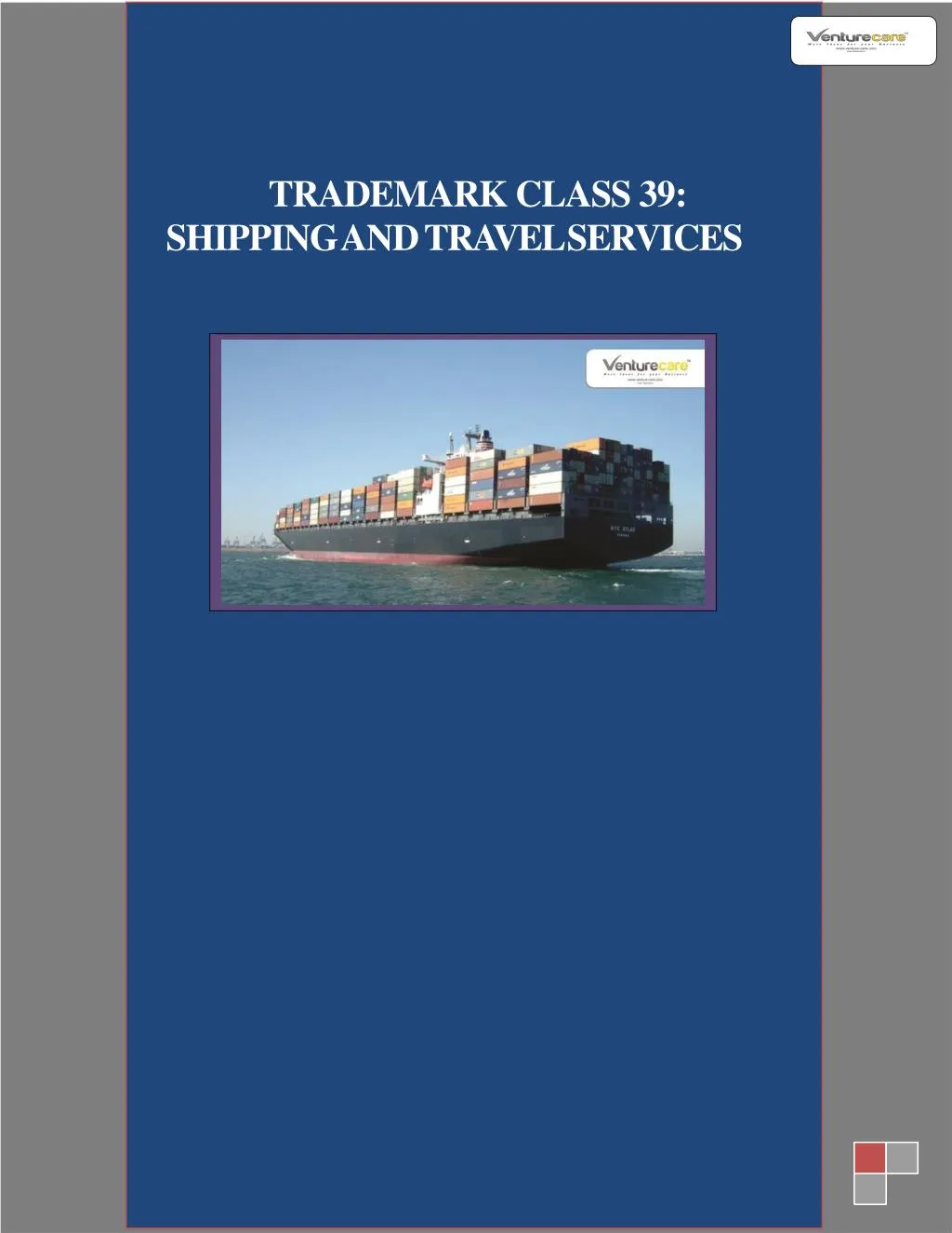 trademark class 39 shipping and travel services