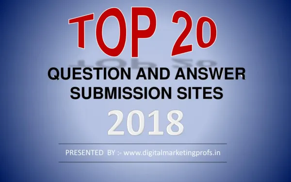 Top 20 Free High DA Question And Answers Submission Sites list 2018