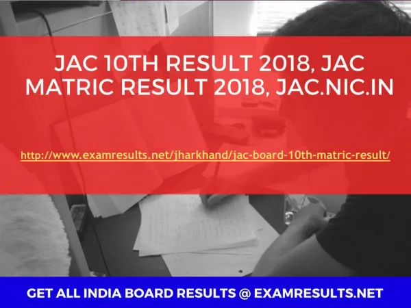 JAC 10th Result 2018, JAC Matric Result 2018, jac.nic.in