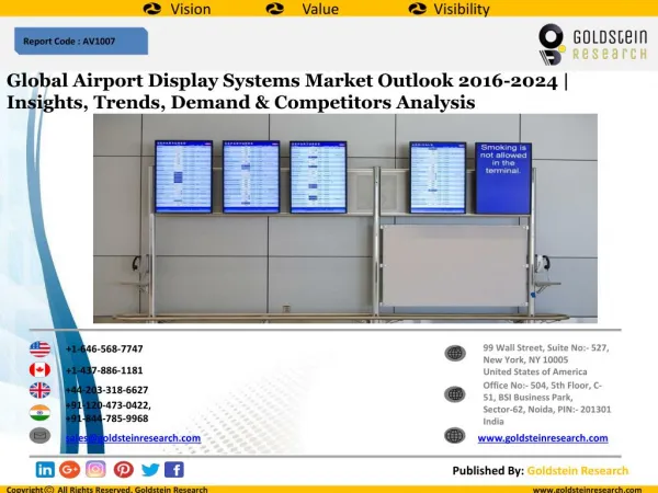 Global Airport Display Systems Market Outlook 2016-2024 | Insights, Trends, Demand & Competitors Analysis