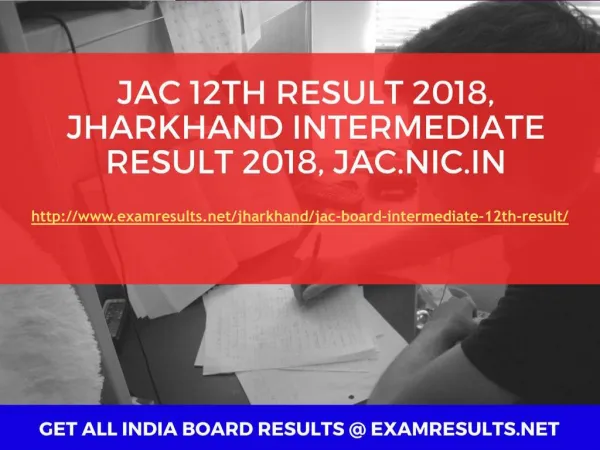 JAC 12th Result 2018, Jharkhand Intermediate Result 2018, jac.nic.in