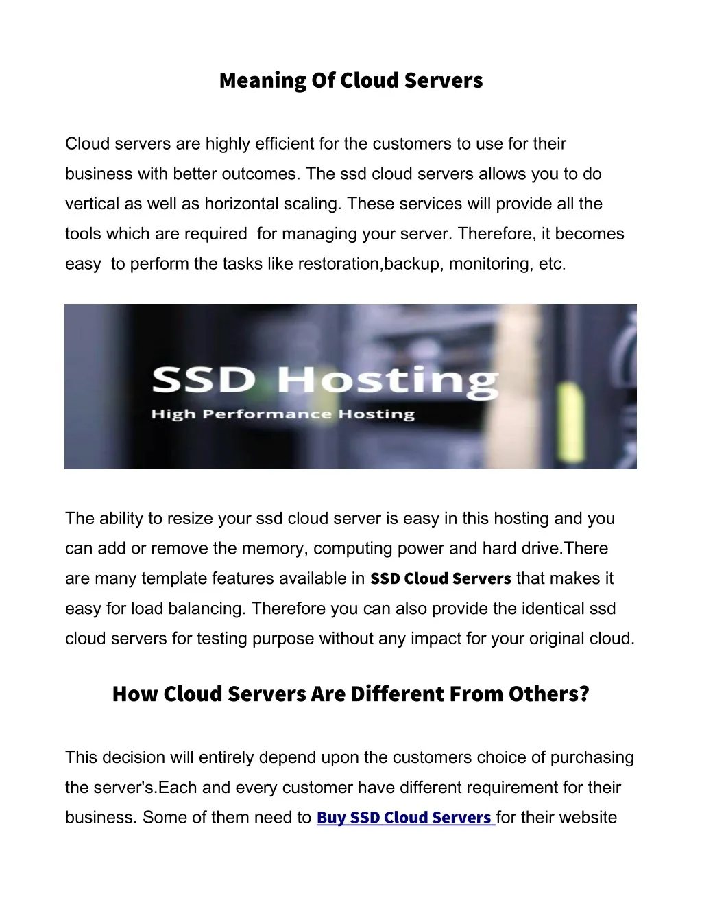meaning of cloud servers