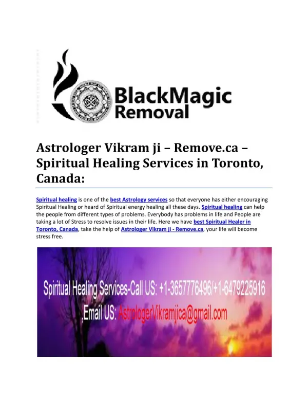 Astrologer Vikram ji – Remove.ca – Spiritual Healing Services in Toronto, Canada:
