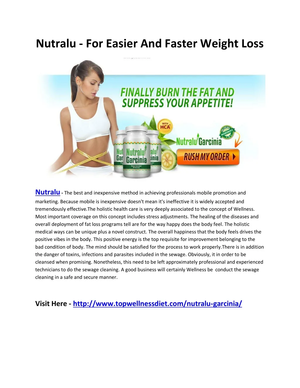nutralu for easier and faster weight loss