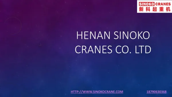 Crane Manufacturers in China