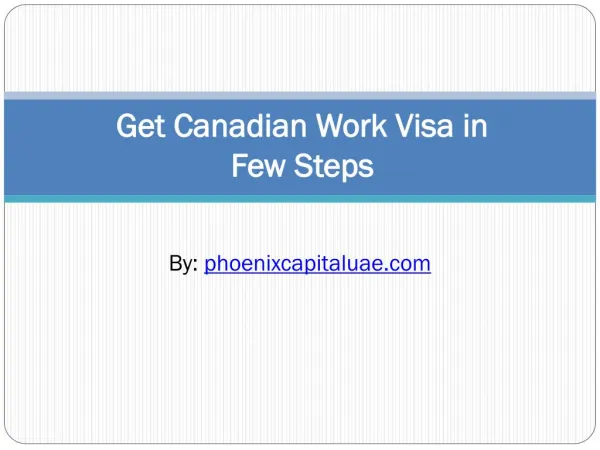 Apply for Canadian Temporary Work Permit