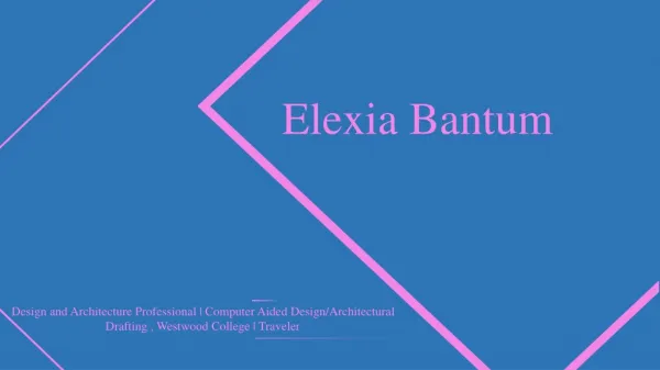 Elexia Bantum - CAD Designer From Georgia