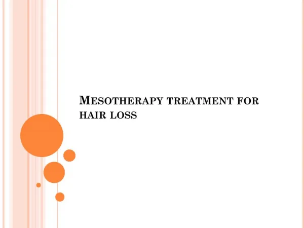 Mesotherapy treatment for hair loss