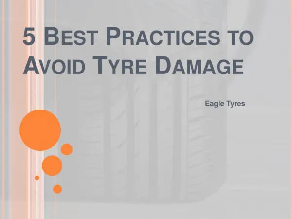 5 Tips To Avoid Tyre Damage