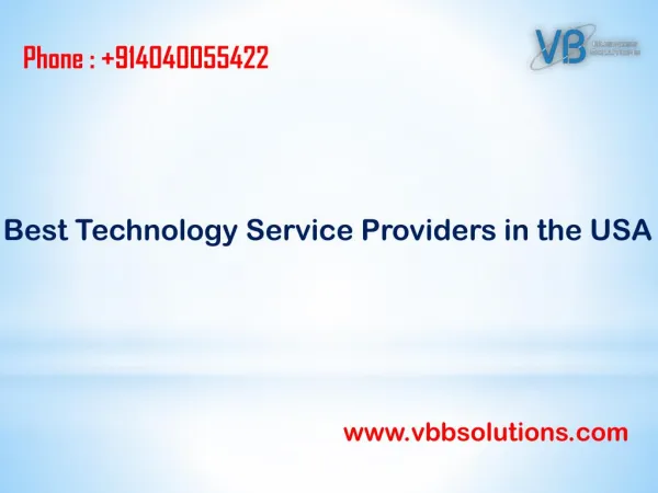 Best Technology Service Providers in the USA