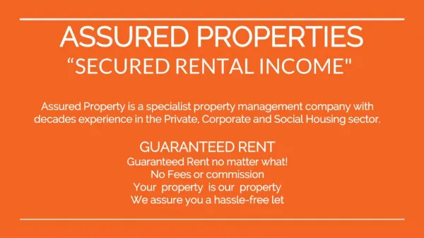 SECURED RENTAL INCOME