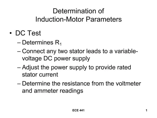 Determination of Induction-Motor Parameters