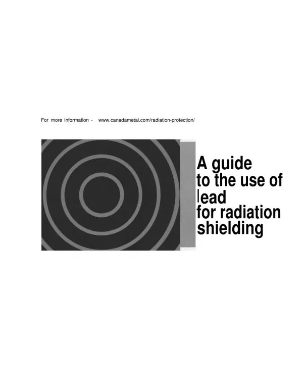 Customised Lead Sheet for Shielding from Nuclear Radiation