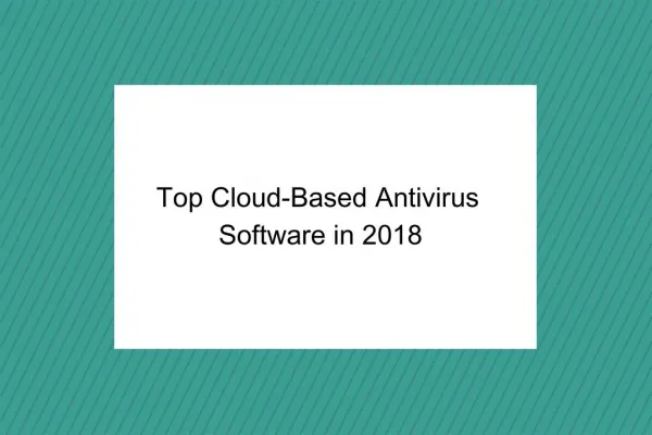 Best Cloud based Antivirus Protection of 2018