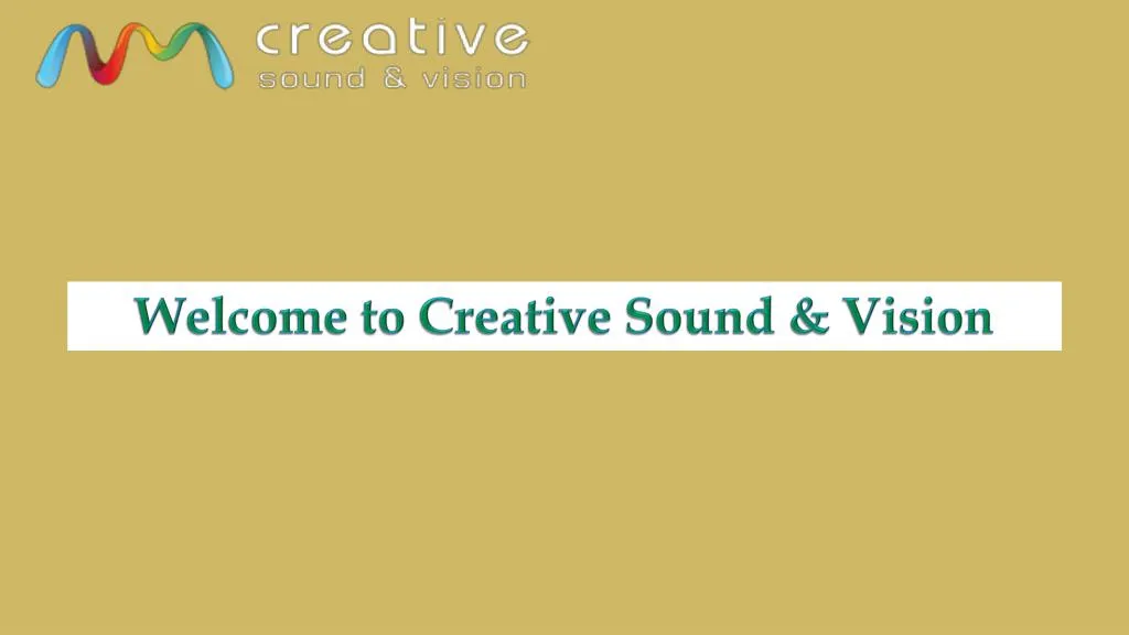 welcome to creative sound vision