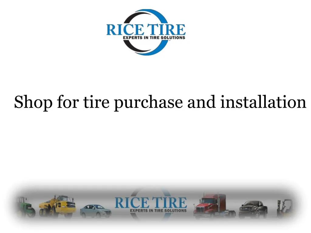shop for tire purchase and installation