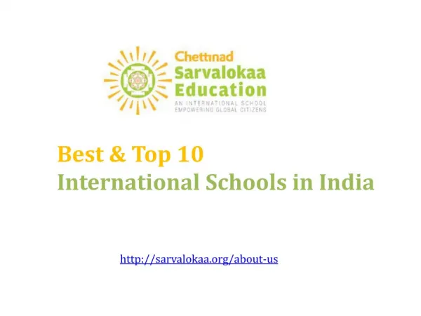 Best and Top 10 International Schools in India
