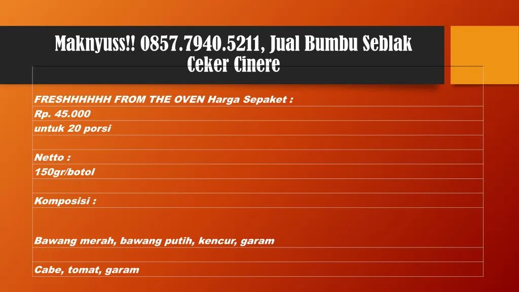 maknyuss 0857 7940 5211 jual bumbu seblak ceker cinere