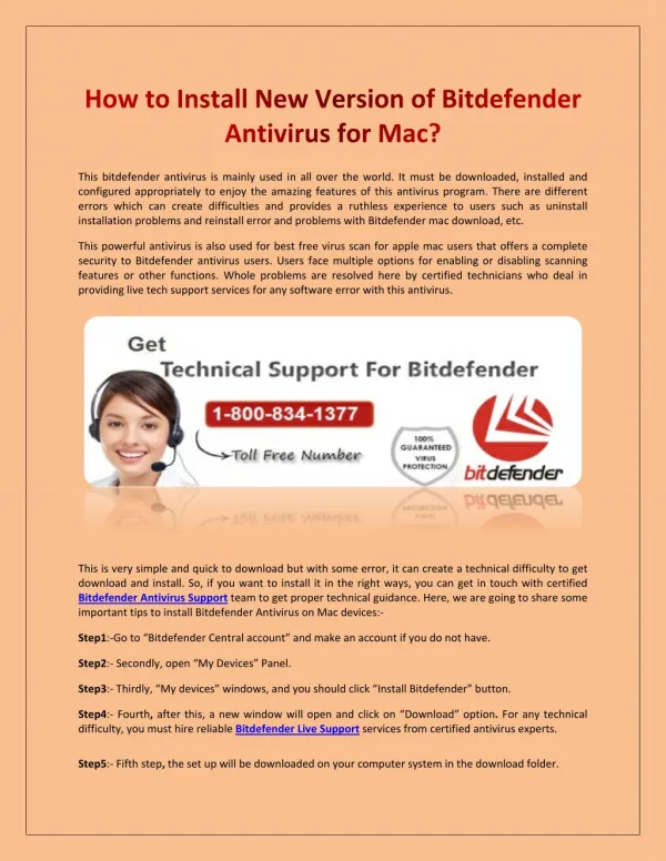 How to Install New Version of Bitdefender Antivirus for Mac?